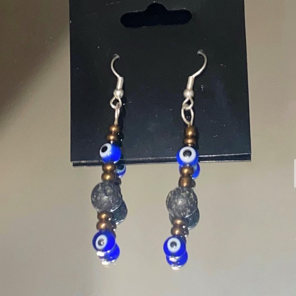 Evil eye earrings